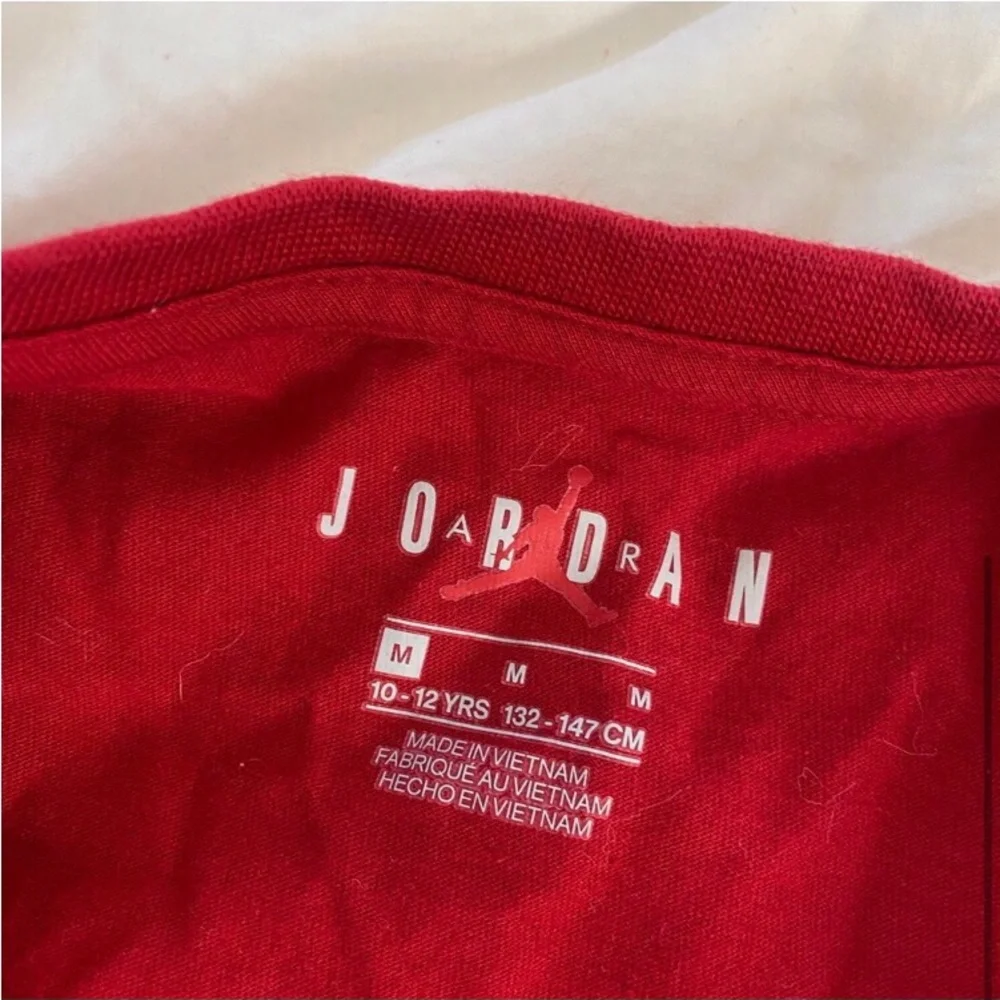 RARE air jordan puffy paint logo shirt